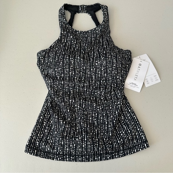 Athleta Other - NWT Athleta Maldives Bra Cup Tankini Swim Top Black Rice Pearls 32 D/DD